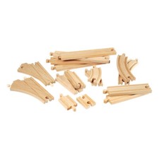 Brio Medium Rail Range Selection 16Part Accessory for Wooden Railway Train Rails