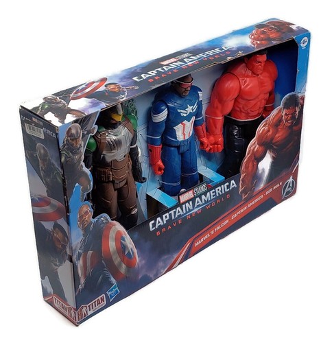 Captain America Brave New World Titan Hero 12" Actionfigur Set Red Hulk Falcon - Bild 2 von 3