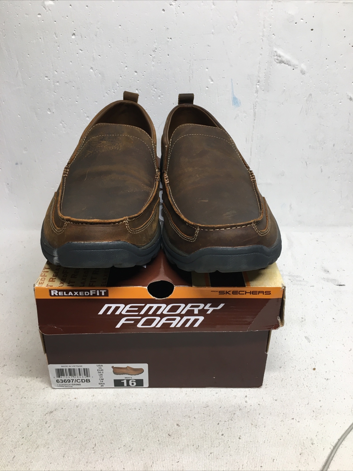 Skechers Memory Foam Relaxed Fit Dark 