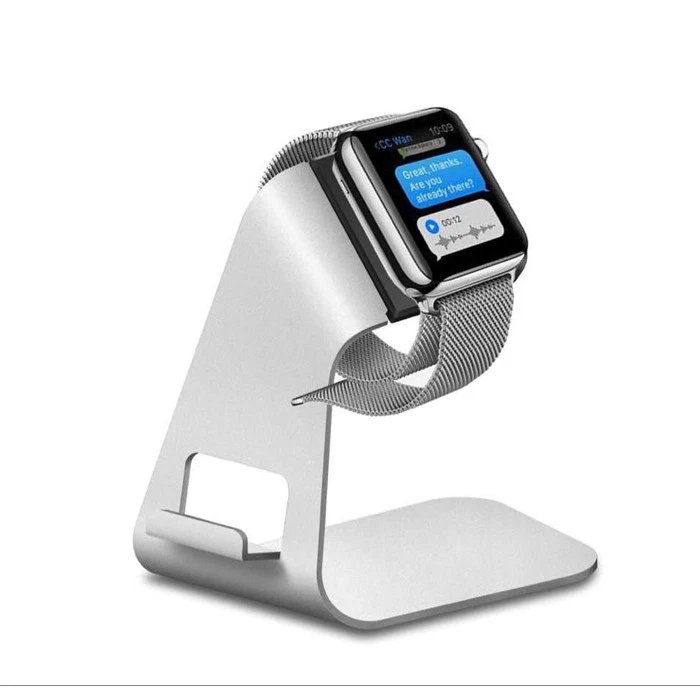 Basetta Stand in alluminio per Apple Watch e iPhone o qualsiasi smartphone - Immagine 3 di 4