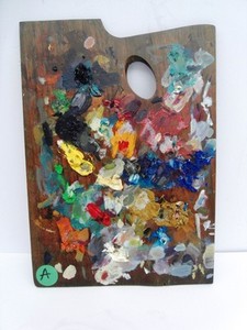 Palette D Artiste Peintre De Paris Debut 20eme Siecle Souvenir De France A Ebay