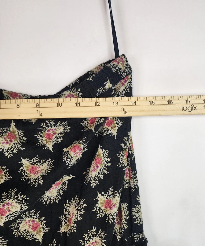 Ralph Lauren Denim & Supply Jumpsuit Womens Small Black Floral Casual Strapless - Image 4 of 4