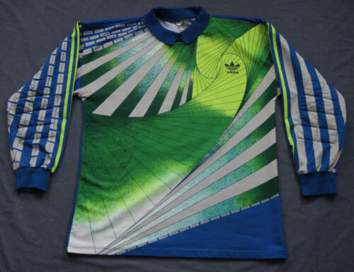 Adidas Goalkeeper Template Football Shirt Jersey 90s Vintage Retro Torwarttrikot - Photo 1/2
