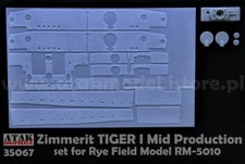 Atak 1/35 Tiger I Mid Production Zimmerit set for Rye Field Model RM-5010 kits