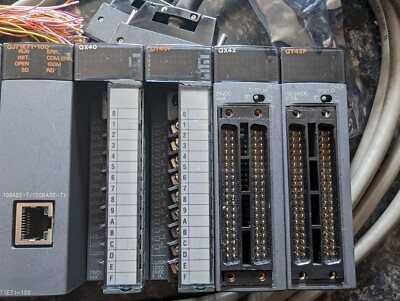 Mitsubishi Q00UJCPU PLC with Power Supply, IO and Ethernet modules