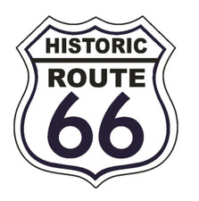 3" historic route 66 bumper sticker decal usa made
