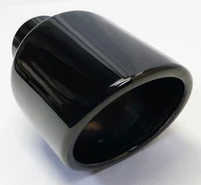 Exhaust Tip 2.50 Inlet 4.50 X 7.75 WRAM-45075-250-BC-SS Black Chrome 304 Stainle