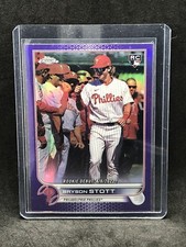 Bryson Stott 2022 Topps Chrome Update Purple Refractor Rookie Debut RC #USC128