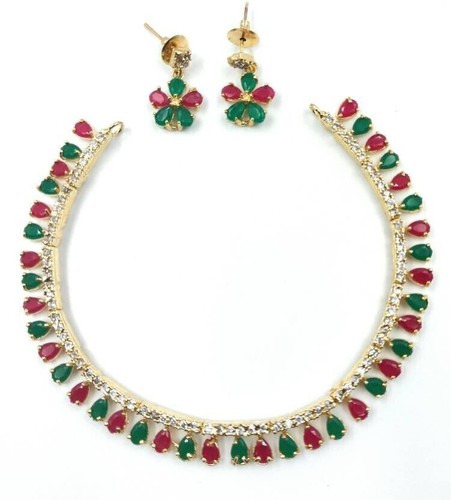 Collier De Mariée Style Indien Bollywood - Plaqué Or & Kundan - Occasion