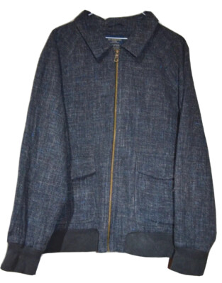 Hammond By Patrick Grant Debenham Blue Cotton/Linen Short Jacket L/XL  UK