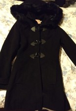 Krisp Womens Duffle Black Coat