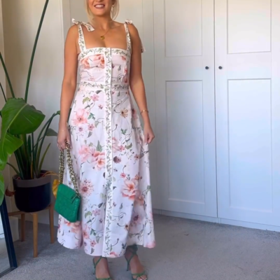 NWT H&M Tie-strap Cotton Midi Dress White/Pink/Floral 1265587004 Sizes S, M, L | eBay NWT H&M Tie-strap Cotton Midi Dress White/Pink/Floral 1265587004 Sizes S, M, L | eBay