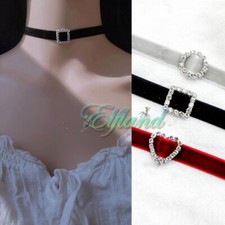 Samtband Halsband Kropfband Choker * Trachten Dirndl * Strass Kreis Herz Quadrat