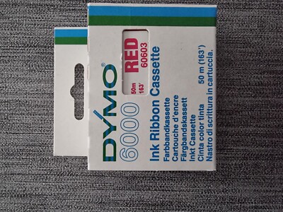 Original Dymo 6000 Farbbandkassette Rot, Red 60603