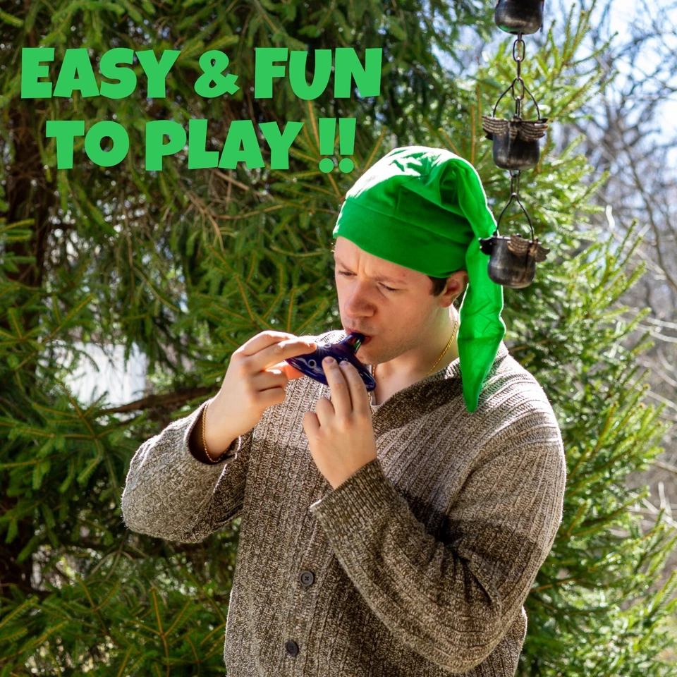 Instrumento Flauta Ocarina Musical 12 Agujeros Cerámica Alto C Legend of Zelda Ocarina Foto 2 de 4