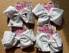 Nickelodeon Girls' JoJo Siwa Halloween Spider Bow Hair Clip - White Lot Of 4.