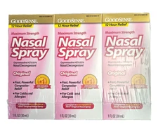 GOODSENSE Nasal Spray Oxymetazoline .05% 12Hr 30ml -- Squeeze Bottle ( 3 pack )