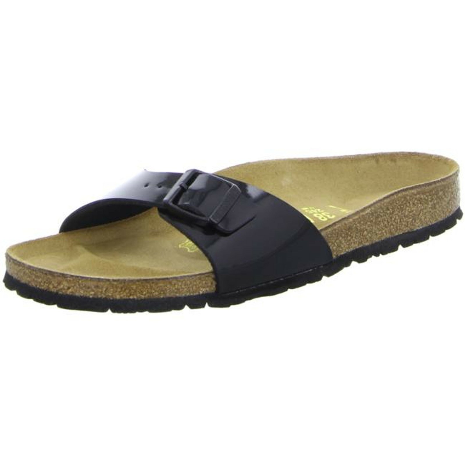 Birkenstock Madrid Black Patent Slides Sandals Mules Slippers Shiny regular  | eBay