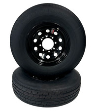 2-pk Trailer Tire On Rim St23580r16 Radial Lre 8 Lug 8x6.5 Modular Black Wheel 2-pk Trailer Tire On Rim St23580r16 Radial Lre 8 Lug 8x6.5 Modular Black Wheel