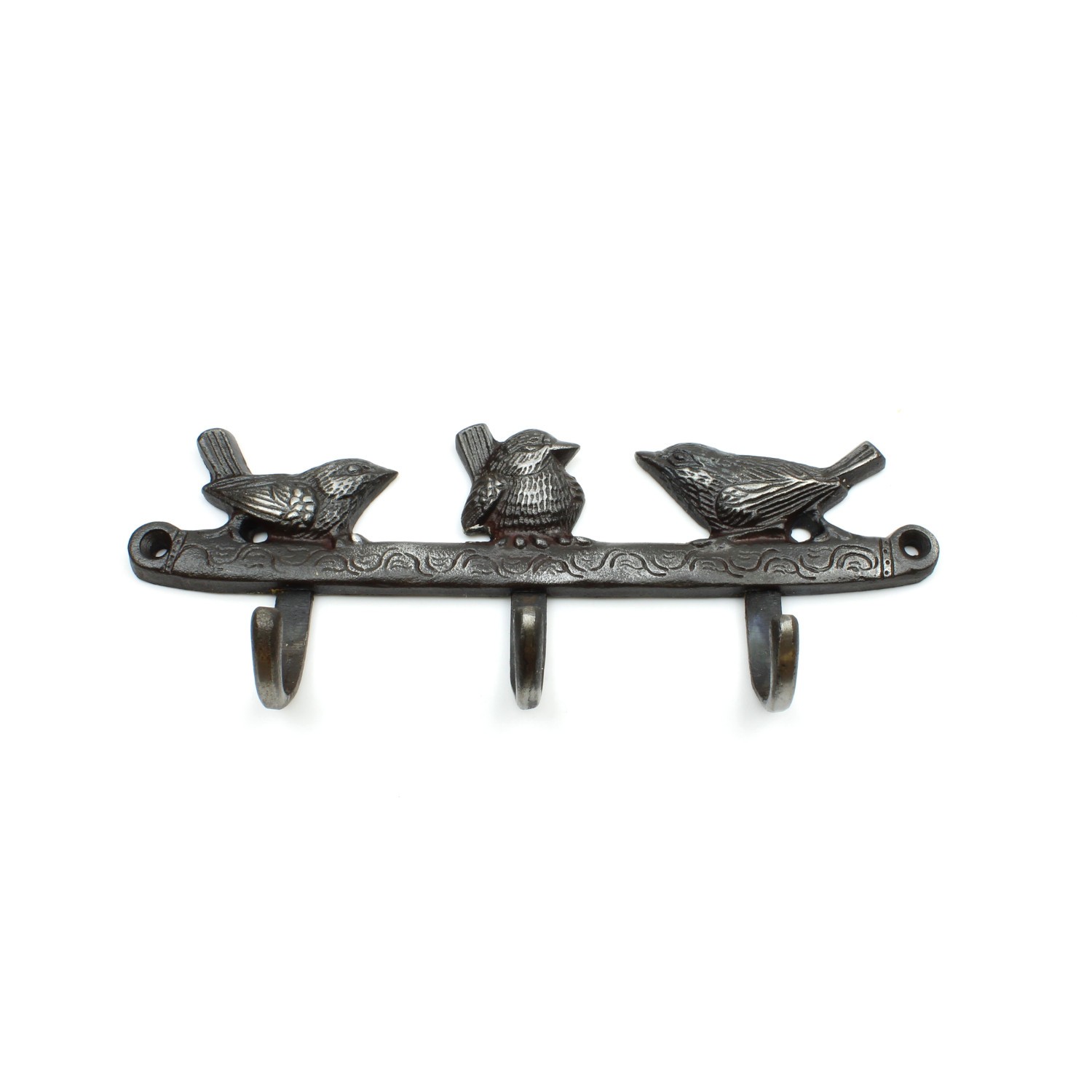 Oakcrafts - Antique Cast Iron Triple Bird Hooks