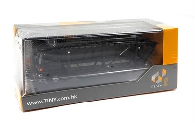 Tiny 1/64 Hino 500 Vehicle Transporter Black Diecast Scale Model Car