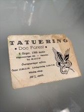 Vintage-rare- Doc Forest Tattoo Card- Tattoo History