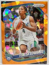 2025 Panini Prizm WNBA Teresa Edwards Orange Cracked Ice #126