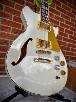 ESP LTD Xtone PC 2 Electric Guitar White Semi-Hollow 6 String