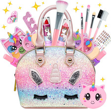 Kids Makeup Sets for Girls - Unicorn Teenage Washable Make up Starter Kit, Child