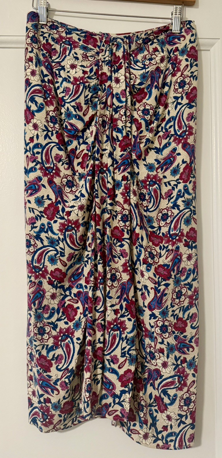 Mango Patterned Midi Skirt With Front Split - image 1