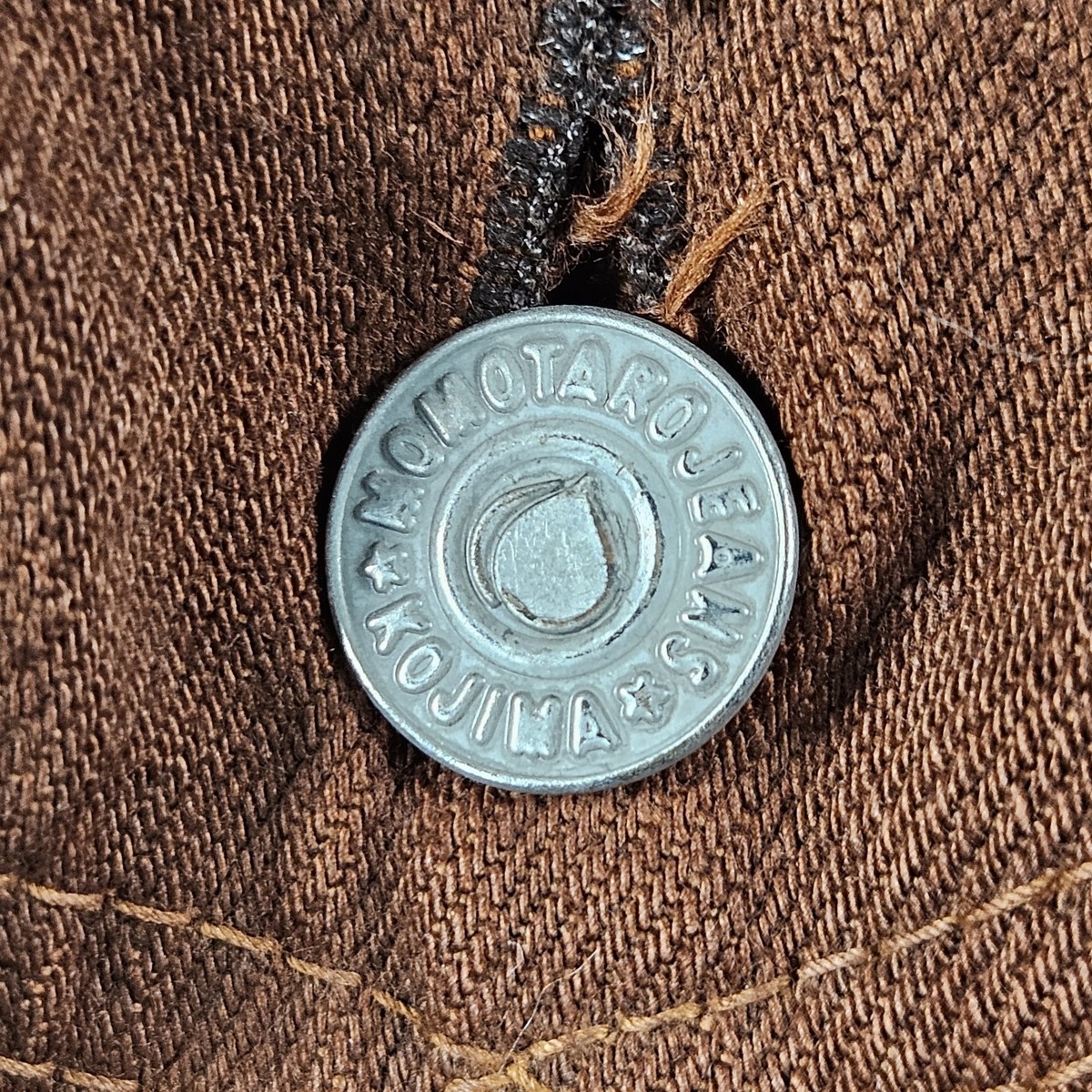 Momotaro 3105SP Denim Jacket Size 44 Brown White Stripes Double