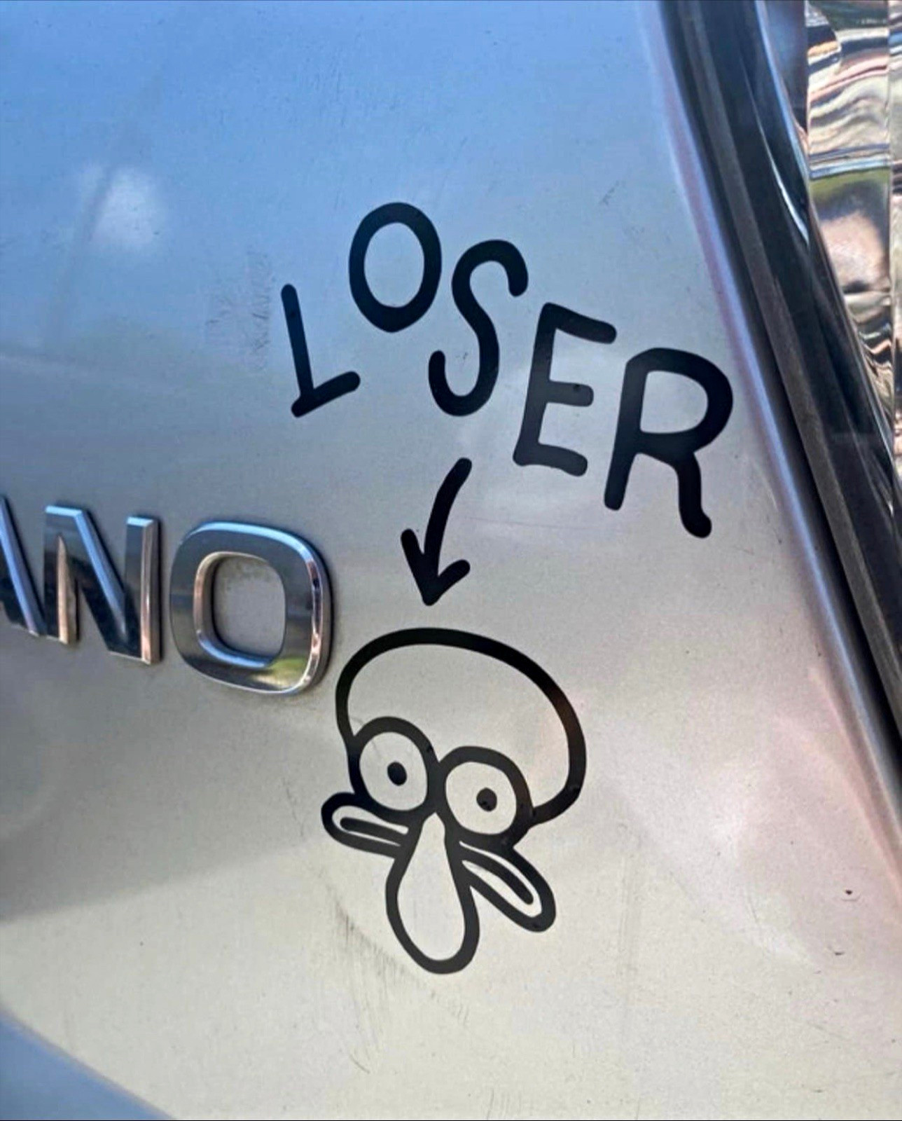 Squidward "Loser" Vinyl Decal Sticker - Black SpongeBob SquarePants