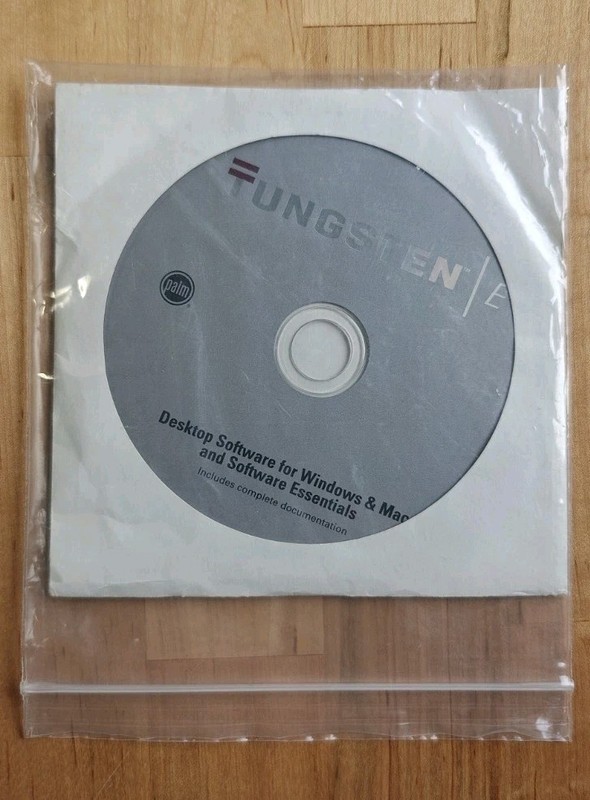 Vintage Palm Tungsten E PDA Software CD for Windows and Mac