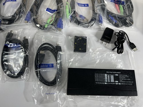 CKL HDMI KVM Switch 4 Port Dual Monitor Extended Display (CKL-942HUA) With Cords - Picture 4 of 8
