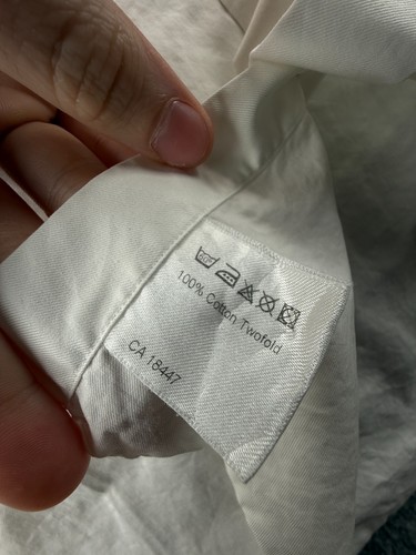 Stenstroms Twofold Super Fitted Body 16.5 Cotton White Solid Button Up Mens - Picture 8 of 14