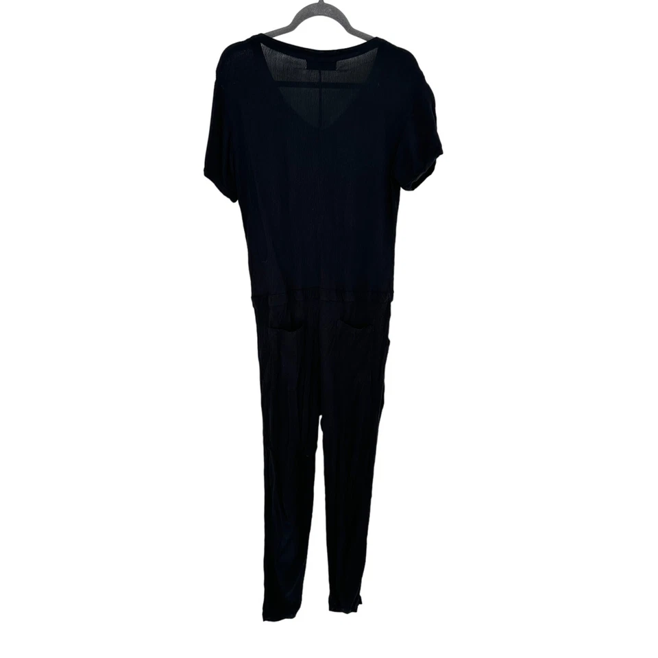 Mono Wildfox Manga Corta Negro Tela Crepé Cómodo Bohemio Vacaciones de Verano L Foto 4 de 4