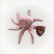Ty Inky the Octopus Beanie Baby Pink with Tag 1993 Mint Condition