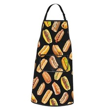 Hot Dog Apron With Pockets Hot Dogs Lover Gifts Hot Dogs Chef Many Hot Dog Ap