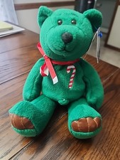 Limited Treasures 1998 Holiday Edition Sugar Cane Green Retired Plush Bear 9"