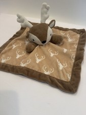 Levtex Baby Deer Security Blanket Lovey Fawn Antler Brown Minky Plush Lovie
