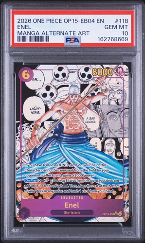 Enel (Manga) graded PSA 10 for sale on eBay