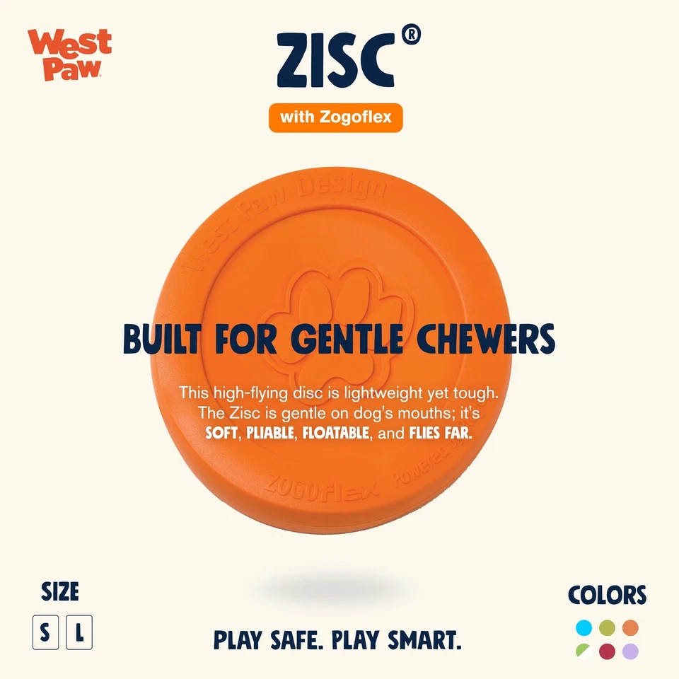 West Paw Zogoflex Zisc Dog Frisbee, High Flying Aerodynamic Disc for Dogs Puppy - Image 2 of 4