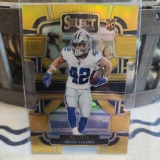 2023 Select Cowboys  Deuce Vaughn Concourse 6/10 Rookie  Gold Die-Cut non Auto 