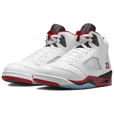 Jordan 5 Retro Fire Red Black Tongue (2025) Men's HQ7978-101 & HQ7980-101 New