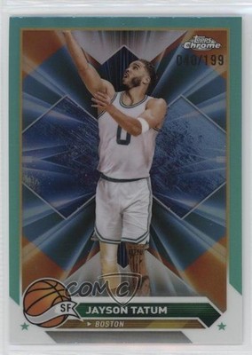 2023-24 Topps Chrome Aqua Refractor 40/199 Jayson Tatum #164 09p1