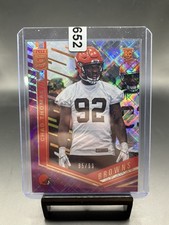 Chad Thomas Elite Purple Numbered /99 Rookie Card 2018 #134 Cleveland Browns