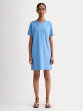 Everlane The Organic Cotton Weekend Tee Dress Blue Opal Size M NWOT