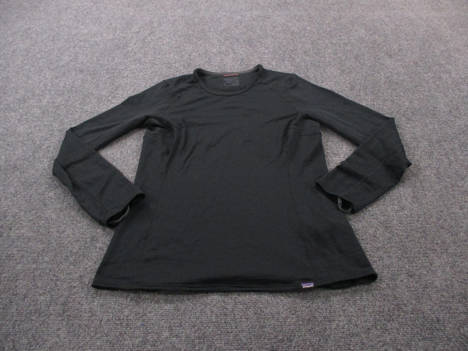Patagonia Shirt Womens L Black Thermal Weight Capilene Base Layer Polartec 43650