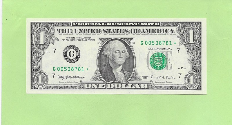 1995* ..UNCIRC $1  G 0053 8781 *  .... 1995 $1  G-*       STAR NOTE      FRN