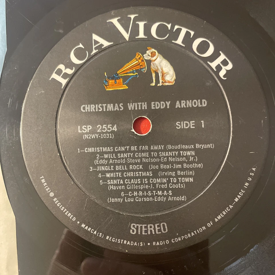 Christmas With Eddy Arnold LP RCA Stereo Holiday Classic VG+!!!! Foto 3 de 4